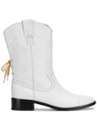 See By Chloé Cowboy Inspired Mid Calf Boots - White