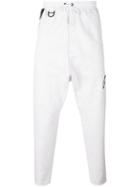 Y-3 Zip Detail Drop Crotch Trousers, Men's, Size: Xl, White, Cotton/polyester