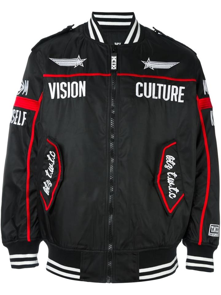 Ktz Embroidered Bomber Jacket, Men's, Size: Small, Black, Nylon