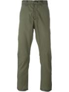 No21 Distressed Chino Trousers, Men's, Size: 46, Green, Cotton