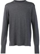 Officine Generale Crew Neck Jumper, Men's, Size: Large, Grey, Merino