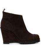 Chuckies New York Wedge Ankle Boots, Women's, Size: 36, Brown, Suede