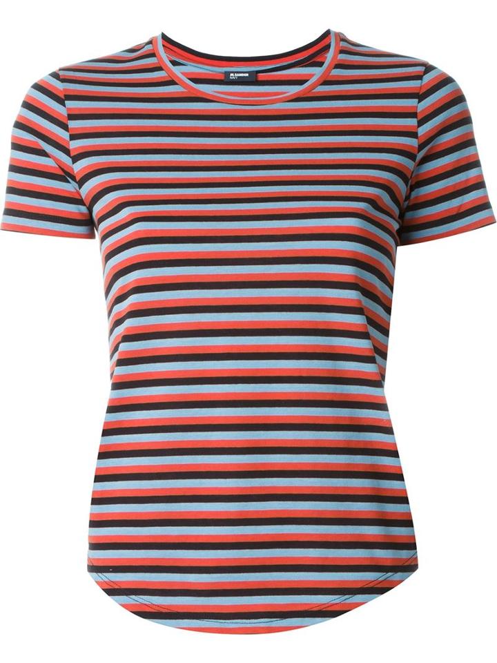 Jil Sander Navy Striped T-shirt