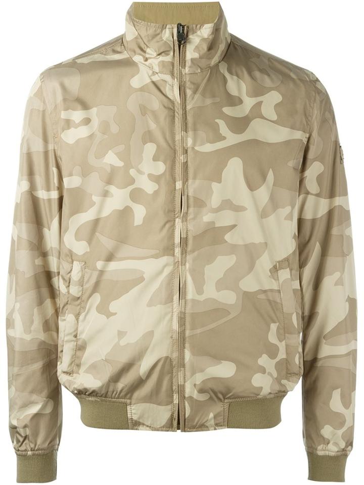 Woolrich Reversible Camouflage Bomber Jacket, Men's, Size: Medium, Nude/neutrals, Polyester/polyamide