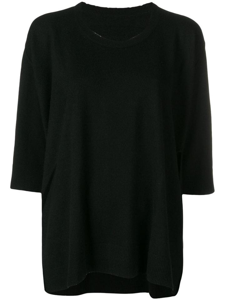 Zadig & Voltaire Cropped Sleeves Jumper - Black