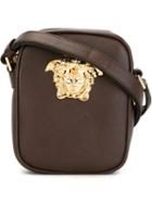 Versace Medusa Messenger Bag, Brown, Metal Other/leather