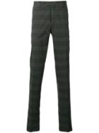 Pt01 Plaid Tapered Trousers - Grey