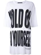 Haider Ackermann - 'hold On To Yourself' Oversize T-shirt - Women - Cotton - Xs, White, Cotton