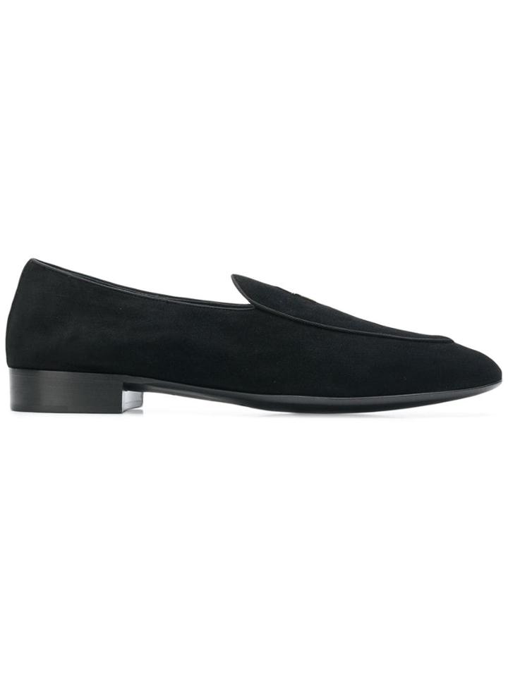 Giuseppe Zanotti Design Logo Plaque Loafers - Black