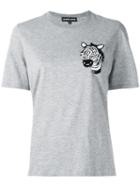 Markus Lupfer 'embellished Zebra Head Alex' T-shirt, Women's, Size: Medium, Grey, Cotton/viscose