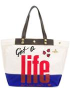 Vivienne Westwood Anglomania Get A Life Tote Bag - Neutrals