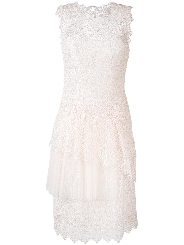 Ermanno Scervino Embroidered Lace Dress - Nude & Neutrals