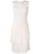 Ermanno Scervino Embroidered Lace Dress - Nude & Neutrals