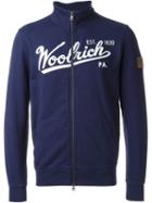 Woolrich Printed Logo Track Top, Men's, Size: Xxl, Blue, Cotton
