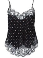 Givenchy Printed Lace Cami Top, Women's, Size: 42, Black, Silk/cotton/polyamide