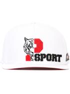 Plein Sport Tiger Embroidered Cap, Men's, White, Cotton