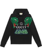 Gucci Cotton Sweatshirt With Tigers - Black