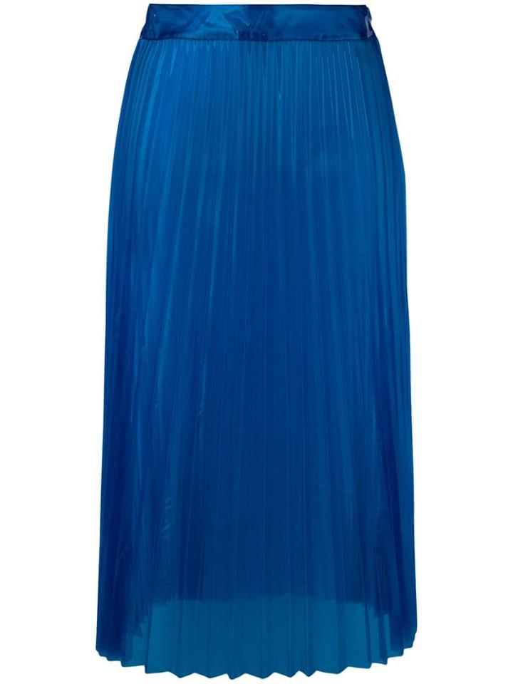 Ssheena Pleated Flared Midi Skirt - Blue