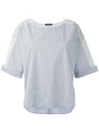 Twin-set - Striped Blouse - Women - Cotton - 42, White, Cotton