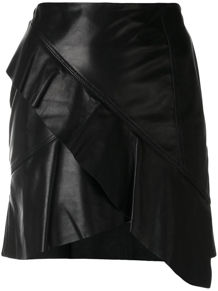 Iro Oyama Asymmetric Ruffled Skirt - Black