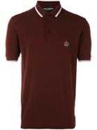 Dolce & Gabbana - Embroidered Crown Polo Shirt - Men - Cotton - 52, Red, Cotton