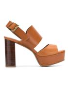 Sarah Chofakian Platform Sandals - Brown
