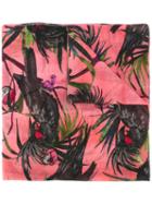 Ps By Paul Smith Macaw Print Scarf, Women's, Pink/purple, Silk/cotton