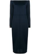 Fendi Strapless Midi Dress - Blue
