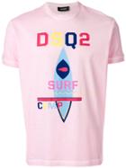 Dsquared2 Surf Camp Print T-shirt - Pink & Purple