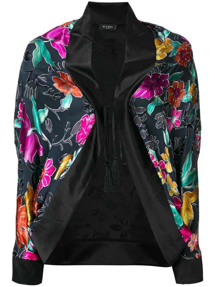 Etro Kimono-style Printed Jacket - Black