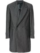 Y / Project Double Breasted Oversized Coat - Grey