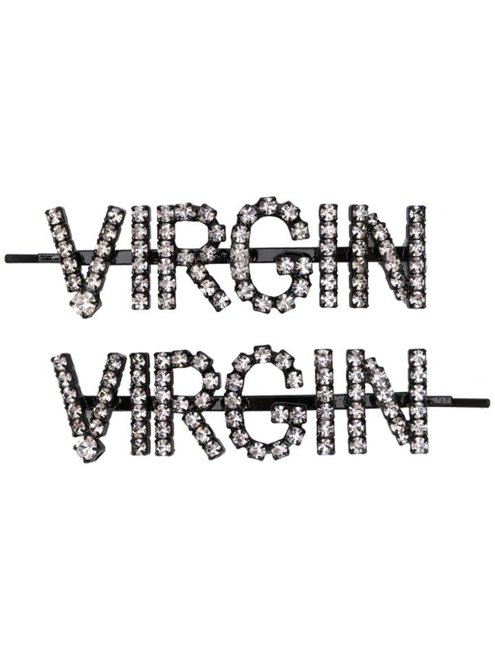 Ashley Williams Virgin Embellished Hair Clips - Black