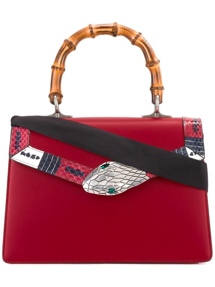 Gucci Lilith Tote, Women's, Red, Calf Leather/wood/polyester