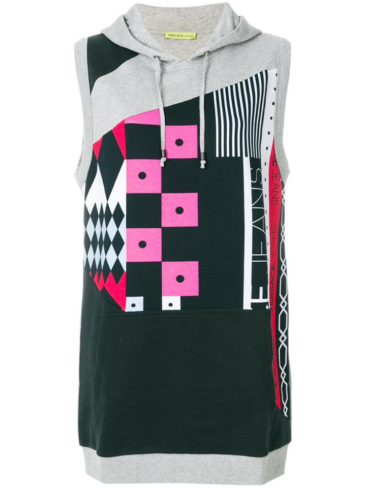 Versace Jeans Sleeveless Hoodie - Grey