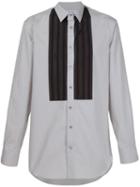 Alexander Mcqueen Striped Bib Detail Shirt