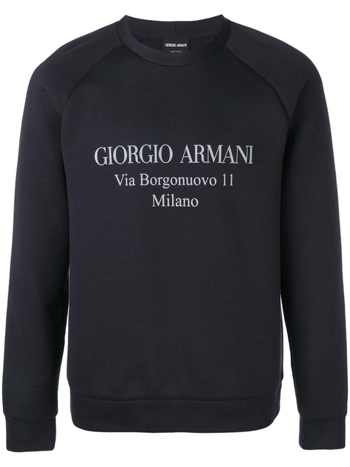 Giorgio Armani Logo Sweatshirt - Blue