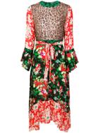 Rixo London Chrissy Mixed Print Midi Dress - Multicolour