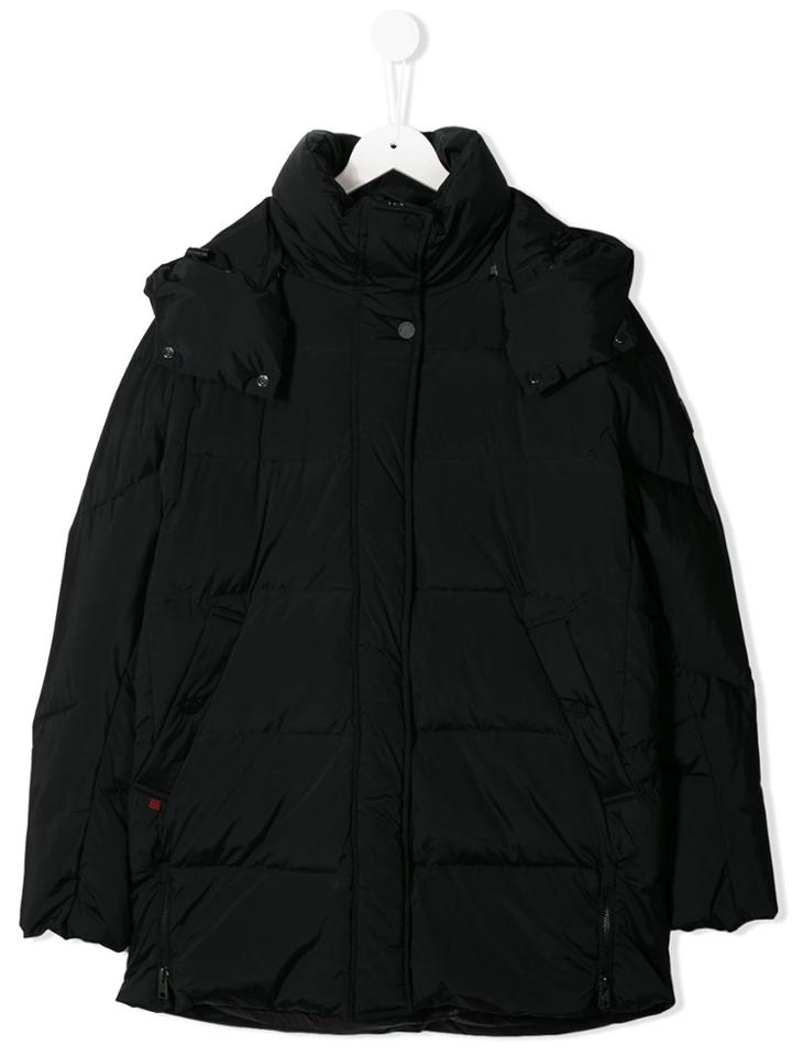 Woolrich Kids Long Padded Coat - Black