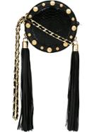 Andrea Bogosian Tassel Studded Shoulder Bag - Black
