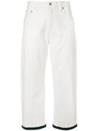 Carven Contrast Hem Jeans - White