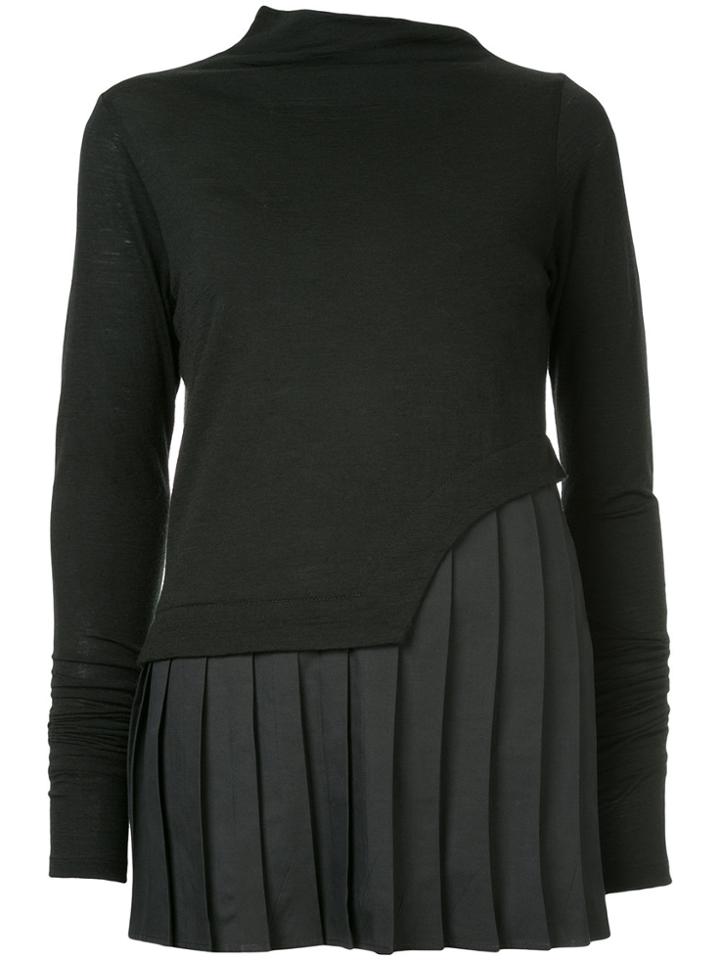 Taylor Pleat Detail Top - Black