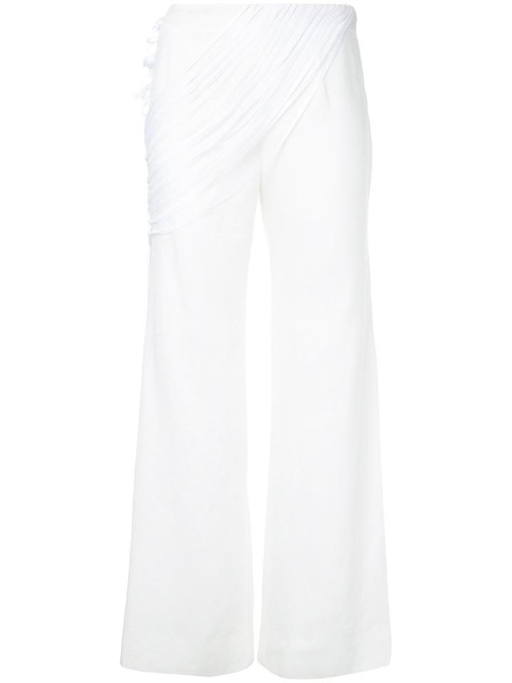Donnah Mabel - Palazzo Pants - Women - Acetate/polyester - 0, White, Acetate/polyester
