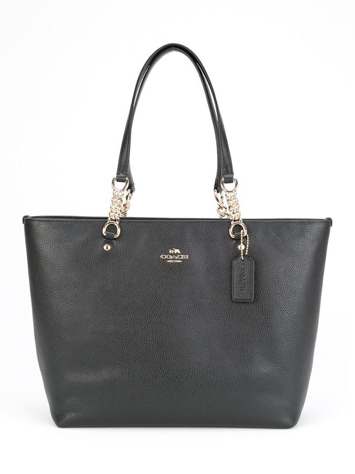 Coach Pebble Lth Sophia Tote, Women's, Black