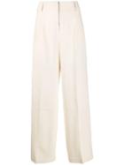 Jil Sander High Rise Flared Trousers - White