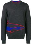 Ps By Paul Smith Shark Jacquard Logo Sweater - Grey