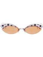 Fendi Eyewear Defender Cat Eye Sunglasses - Orange