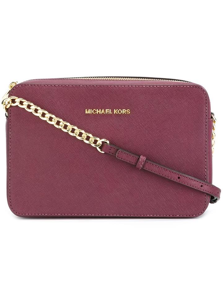 Michael Michael Kors Top Zip Shoulder Bag, Women's, Pink/purple