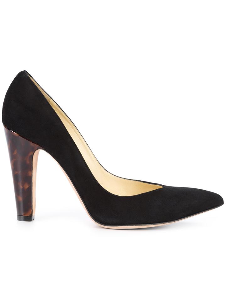 Sarah Flint Tortoiseshell Heel Pumps - Black