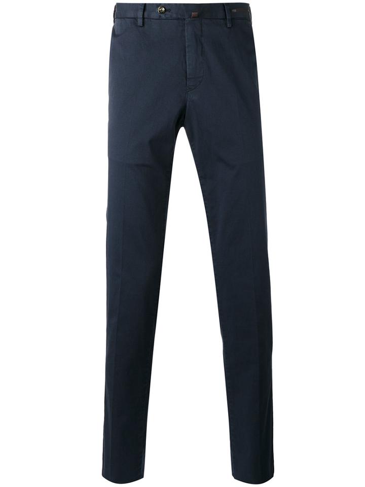 Pt01 - Chino Trousers - Men - Cotton/spandex/elastane - 46, Blue, Cotton/spandex/elastane