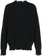 Msgm Ripped Edges Jumper - Black